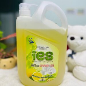 Nước rửa chén sinh học tinh chất chanh xả IES can 2,1kg